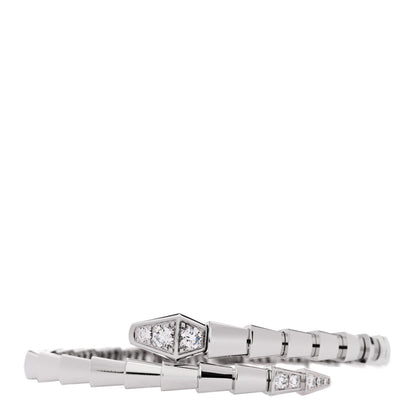 Bulgari 18K White Gold Diamond Serpenti Viper Bracelet 15 1 of 4