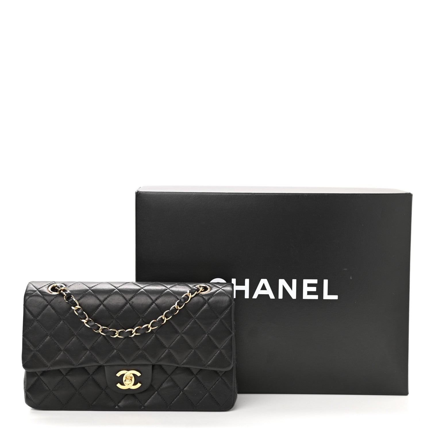 Chanel Lambskin Quilted Medium Double Flap Black 11 of 11
