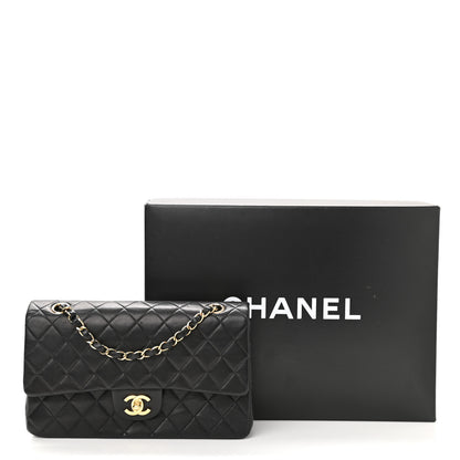 Chanel Lambskin Quilted Medium Double Flap Black 11 of 11