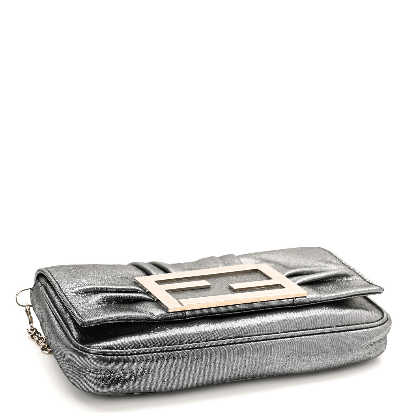 Metallic Calfskin Mia Pochette Silver