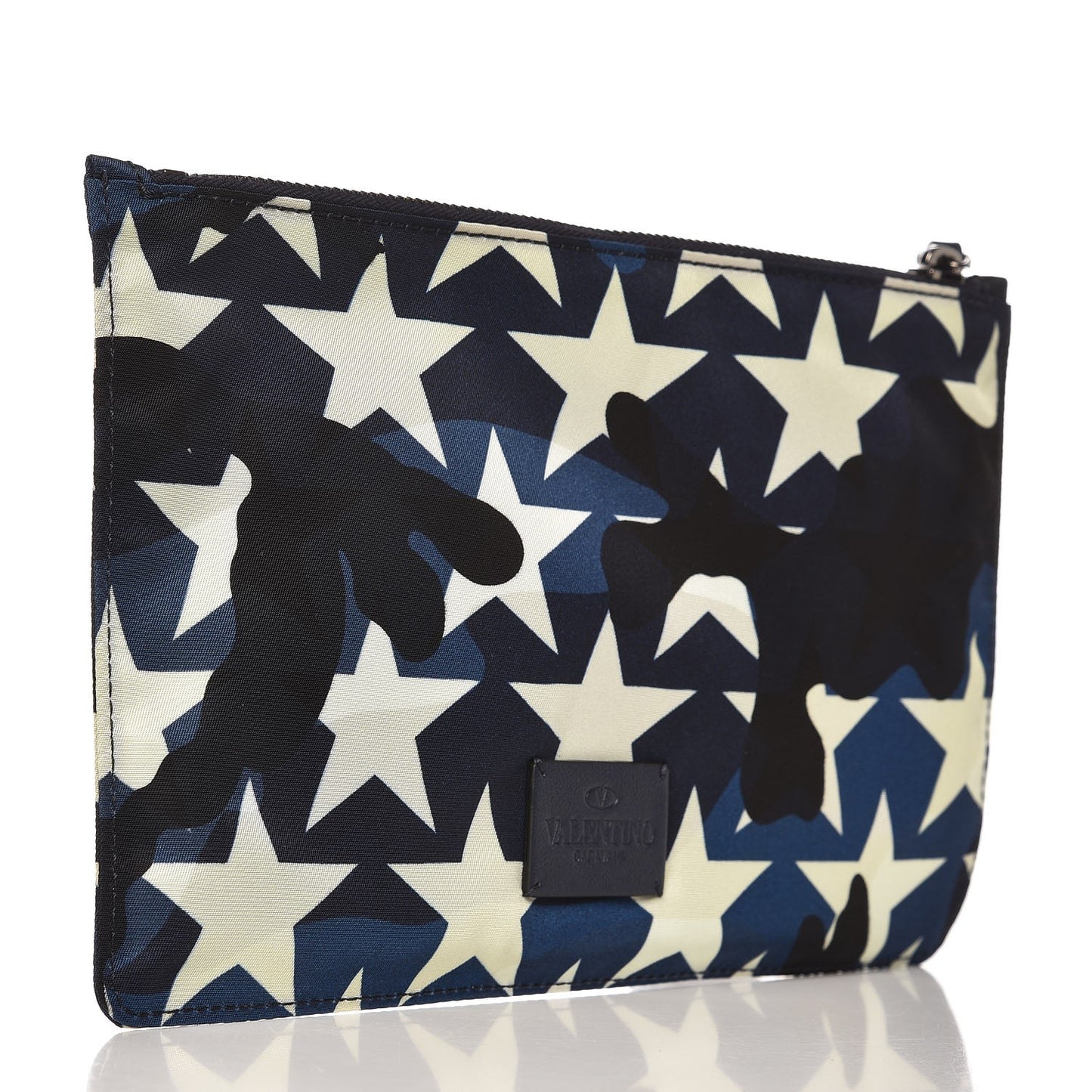 Nylon Camustars Medium Zip Pouch Marine Light Ivory
