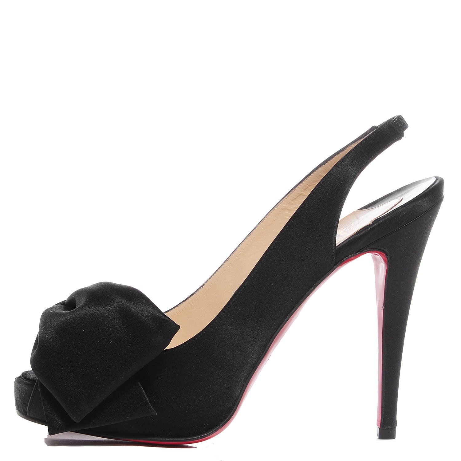 Christian Louboutin Satin Very Noeud 120 Pumps 36.5 Black 1 of 7