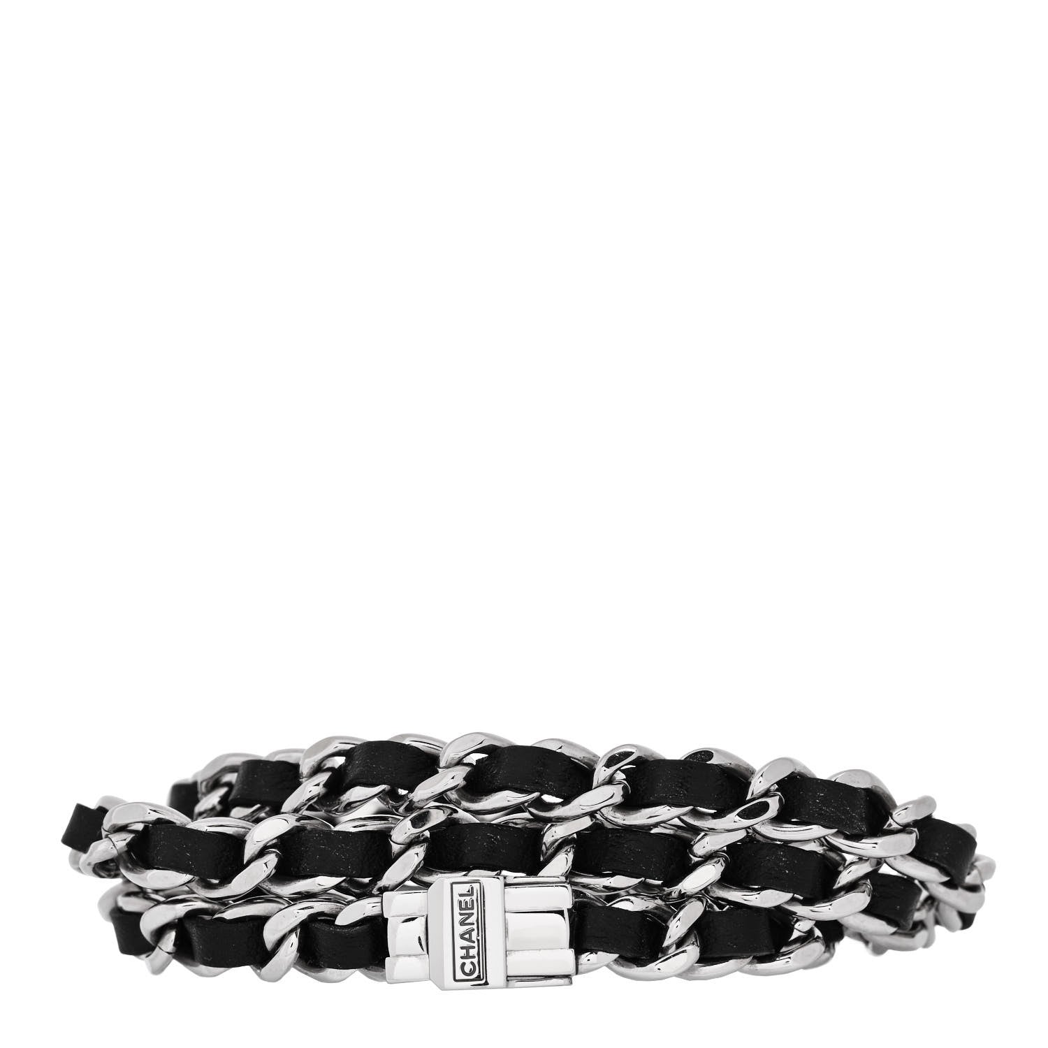 Chanel Stainless Steel Lambskin 16mm Premiere Rock Triple Row Quartz Watch Black 3 of 4