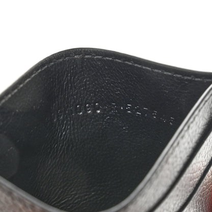 Balenciaga Grained Calfskin Logo Cash Card Holder Black White 7 of 8
