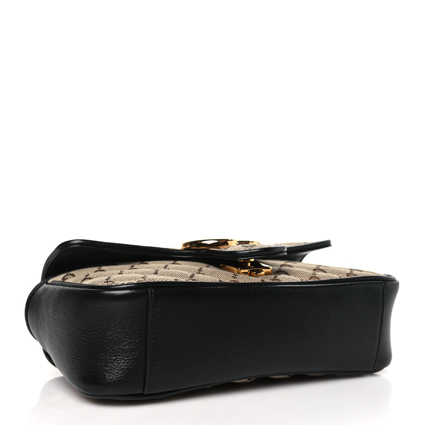 Monogram Matelasse Diagonal Mini GG Marmont Shoulder Bag Beige Black