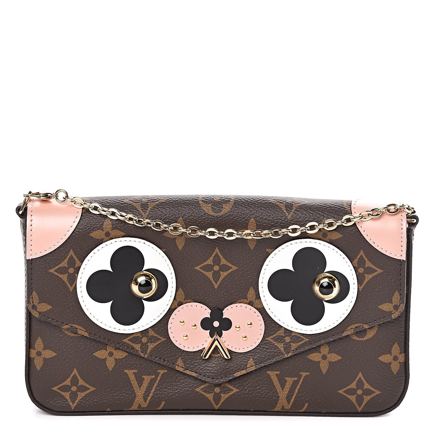 Monogram Valentine Dog Pochette Felicie Chain Wallet