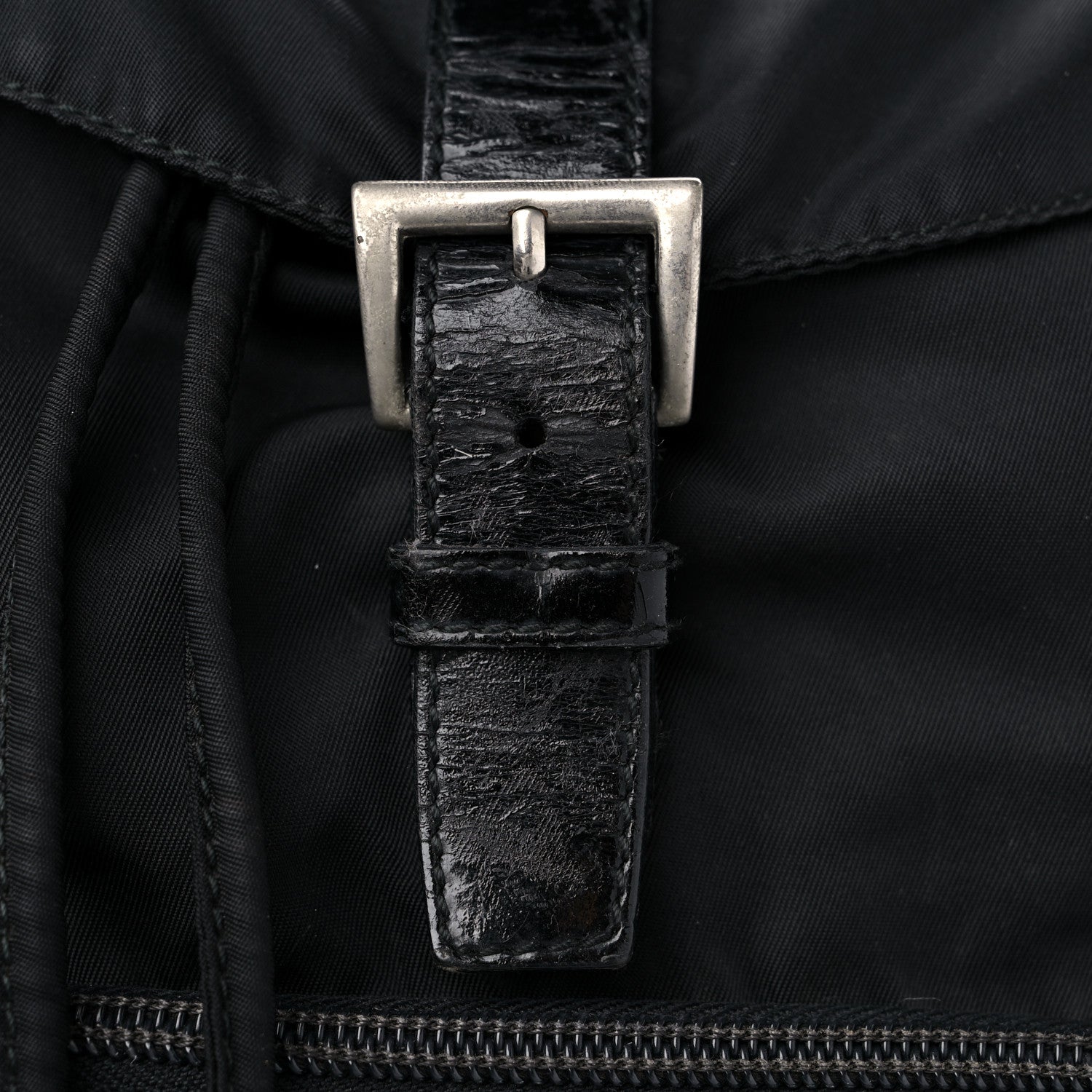 Prada Tessuto Nylon Vela Cinch Backpack Black 11 of 16