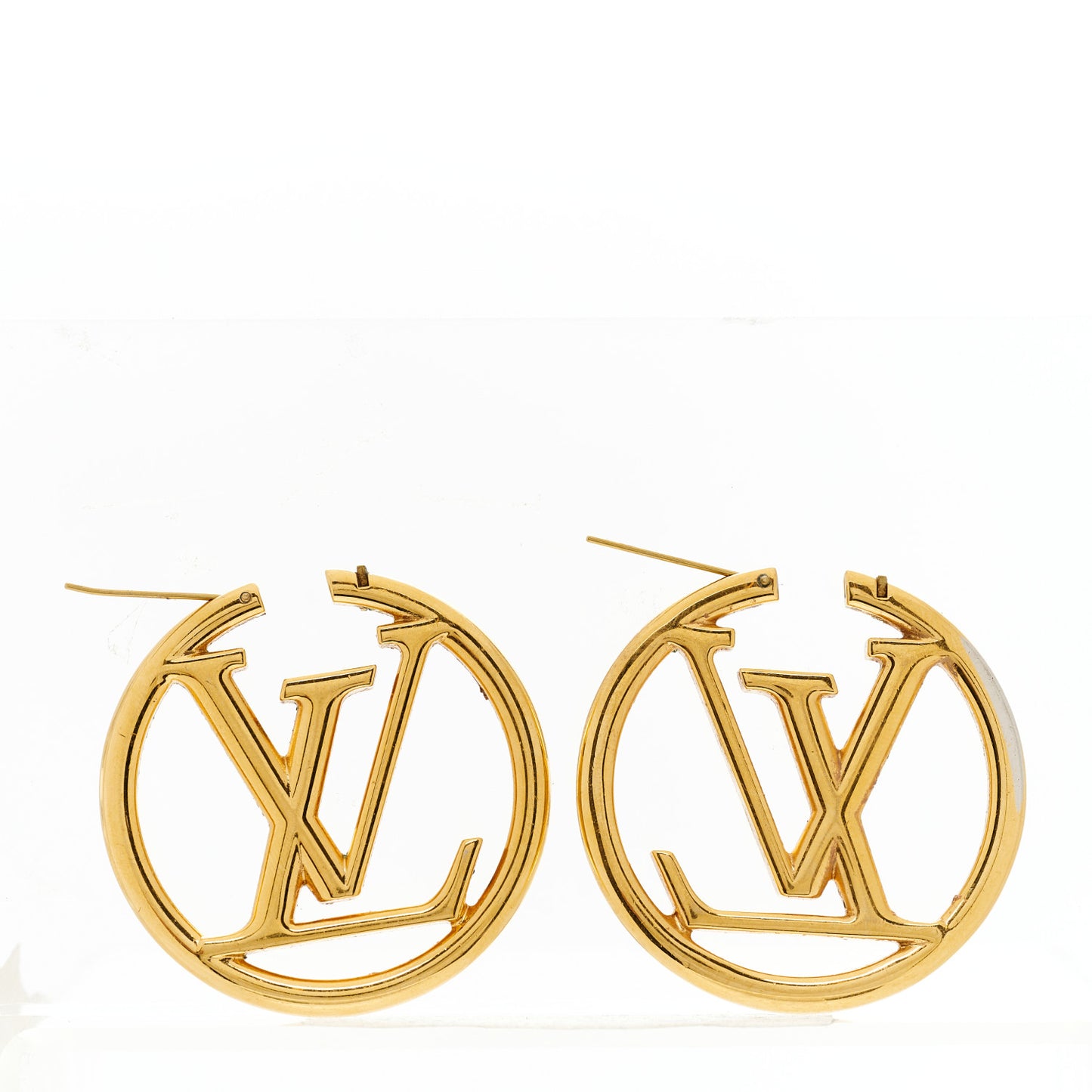 Metal Louise Hoop Earrings Gold