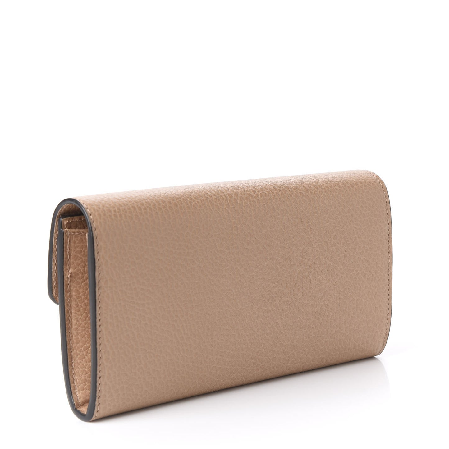 Dollar Calfskin Interlocking G Continental Wallet Camelia