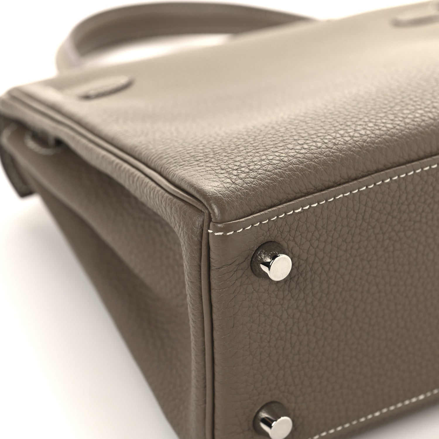 Hermes Togo Kelly Retourne 25 Etoupe 11 of 15