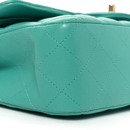 Chanel Lambskin Quilted Medium Double Flap Green 9 of 11