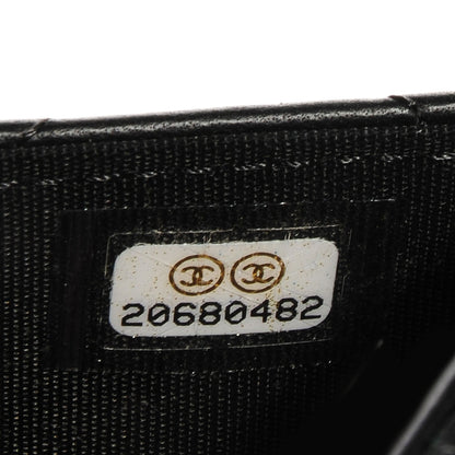 Chanel Lambskin Quilted Boy Wallet On Chain WOC Black 7 of 9