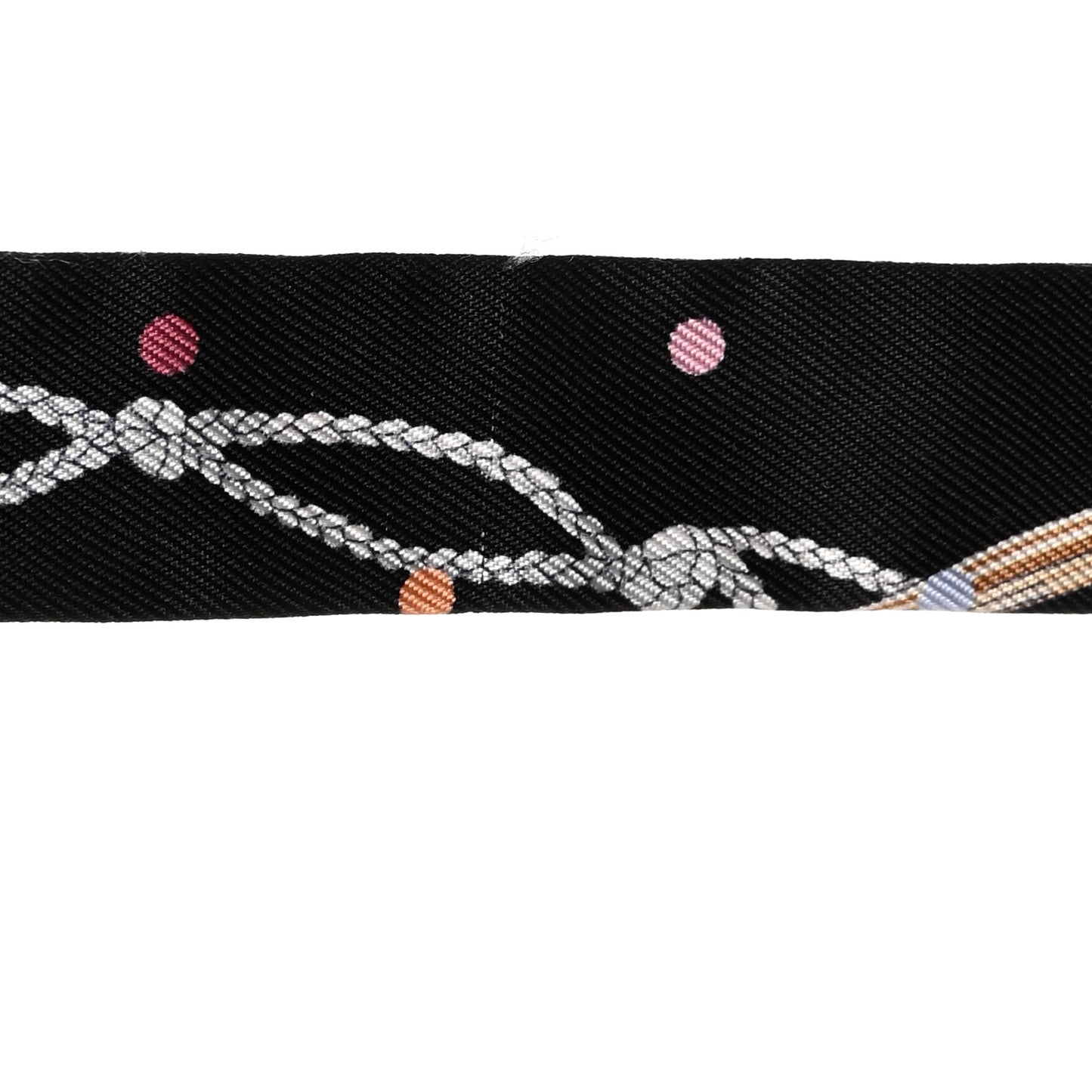 Silk Les Cles A Pois Doll Twilly Black Beige Rose