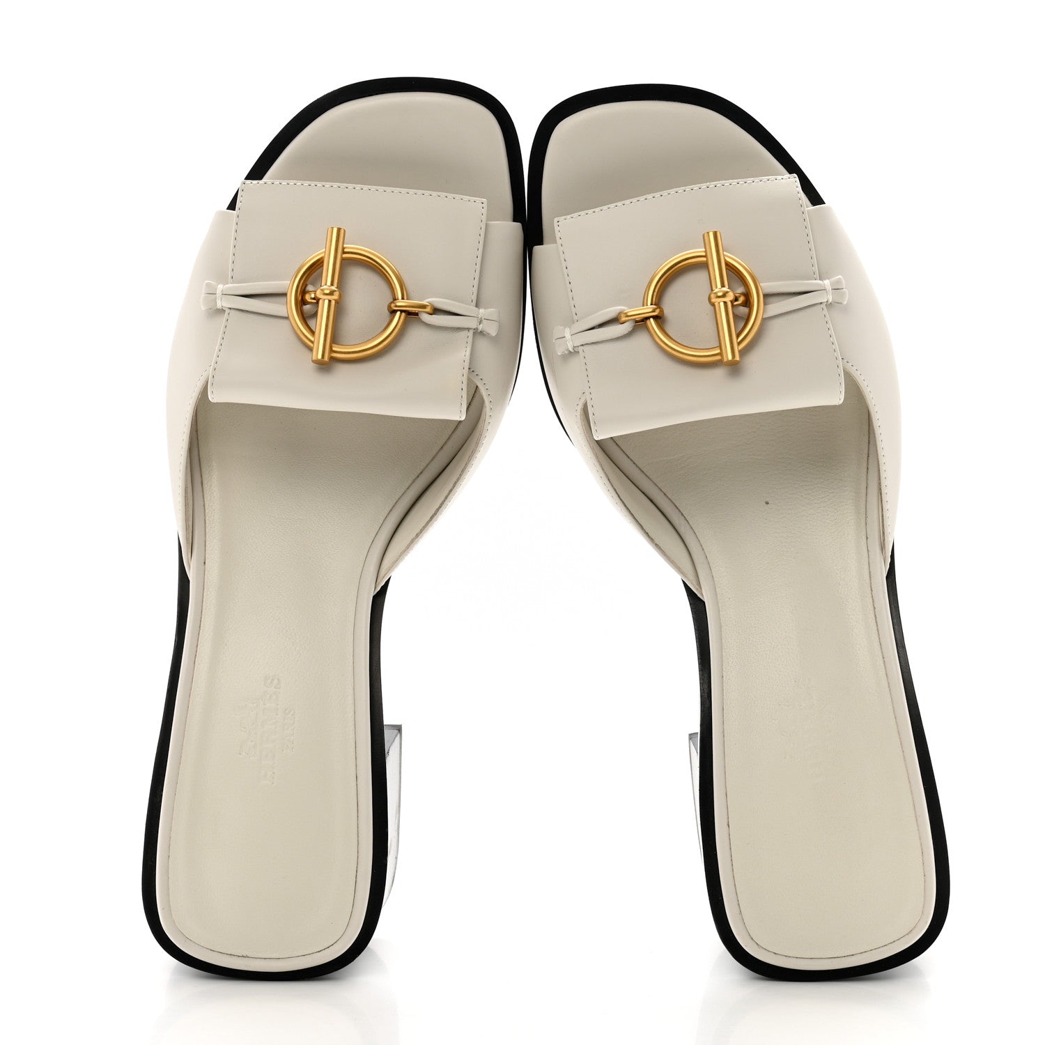 Hermes Calfskin Ilot 50 Sandals 38 White 2 of 13