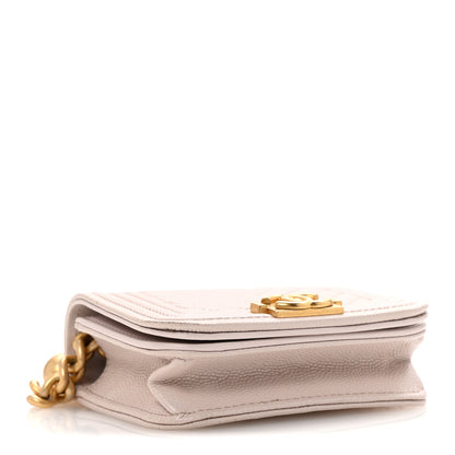 Chanel Caviar Chevron Quilted Boy Flap Waist Belt Bag Light Purple 4 of 11
