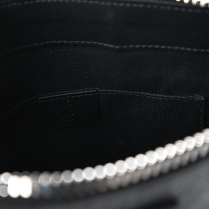 Gucci GG Supreme Monogram Web Small Flat Messenger Bag Black Grey 8 of 11