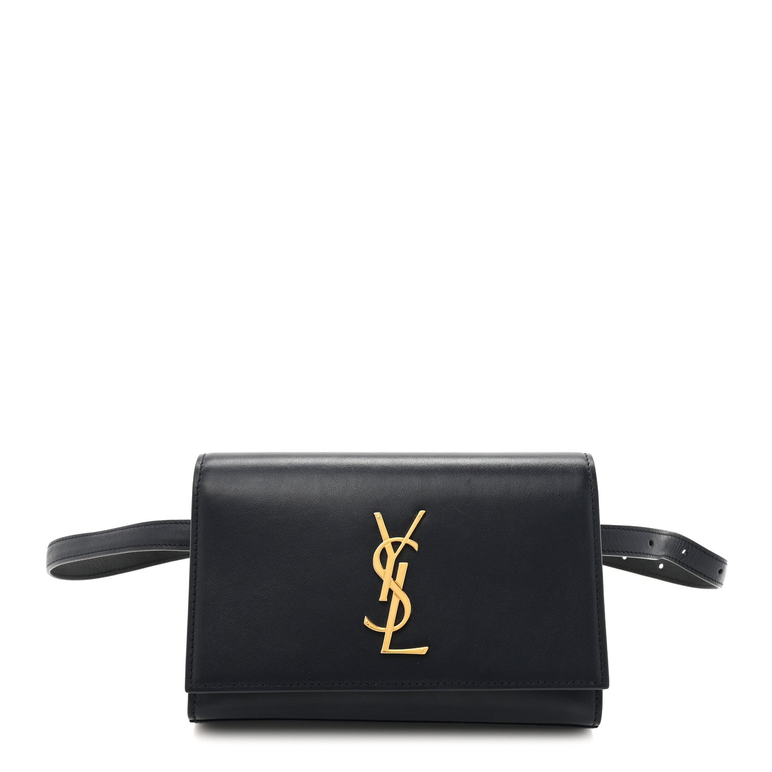 Saint Laurent Smooth Calfskin Monogram Kate Belt Bag Deep Marine Black 1 of 16