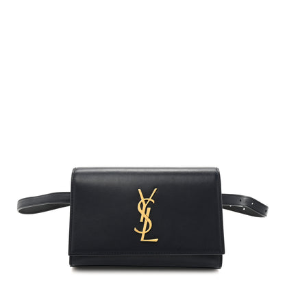 Saint Laurent Smooth Calfskin Monogram Kate Belt Bag Deep Marine Black 1 of 16
