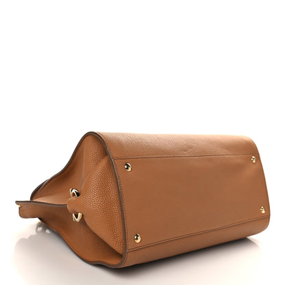 Salvatore Ferragamo Grained Calfskin Sofia Satchel Brown 3 of 5