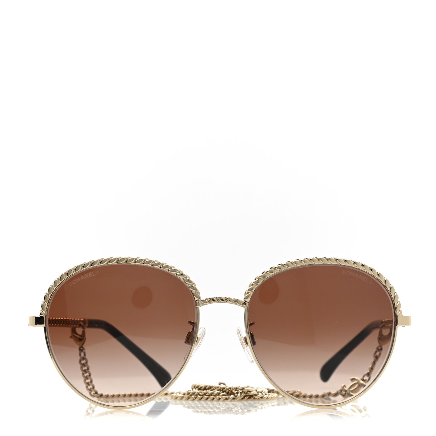 Chain Pantos Sunglasses 4242 Gold Brown