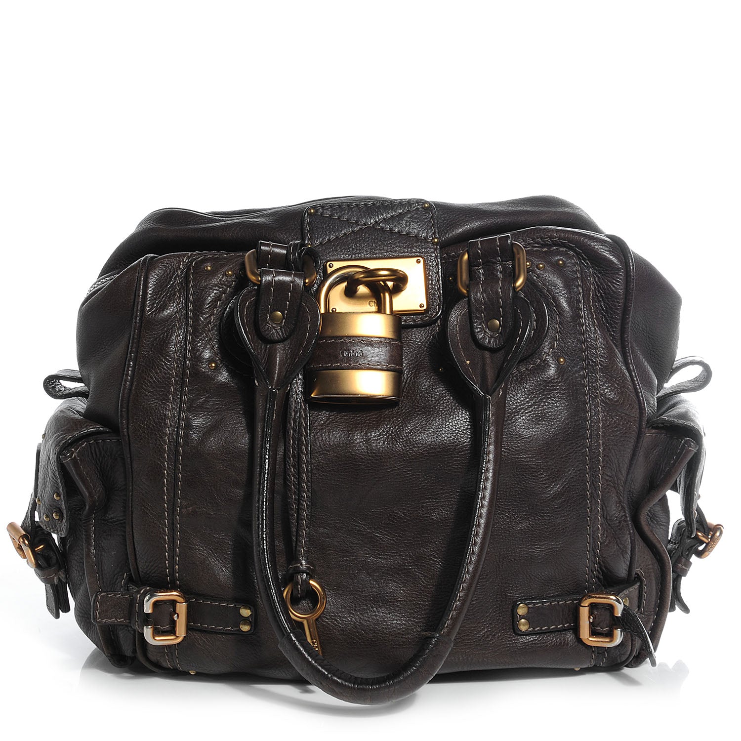 Chloe Leather Paddington Tote Brown 1 of 7