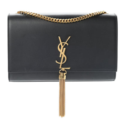 Saint Laurent Smooth Calfskin Medium Classic Monogram Kate Tassel Satchel Black 1 of 8