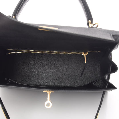 Hermes Epsom Kelly Sellier 25 Black 14 of 35