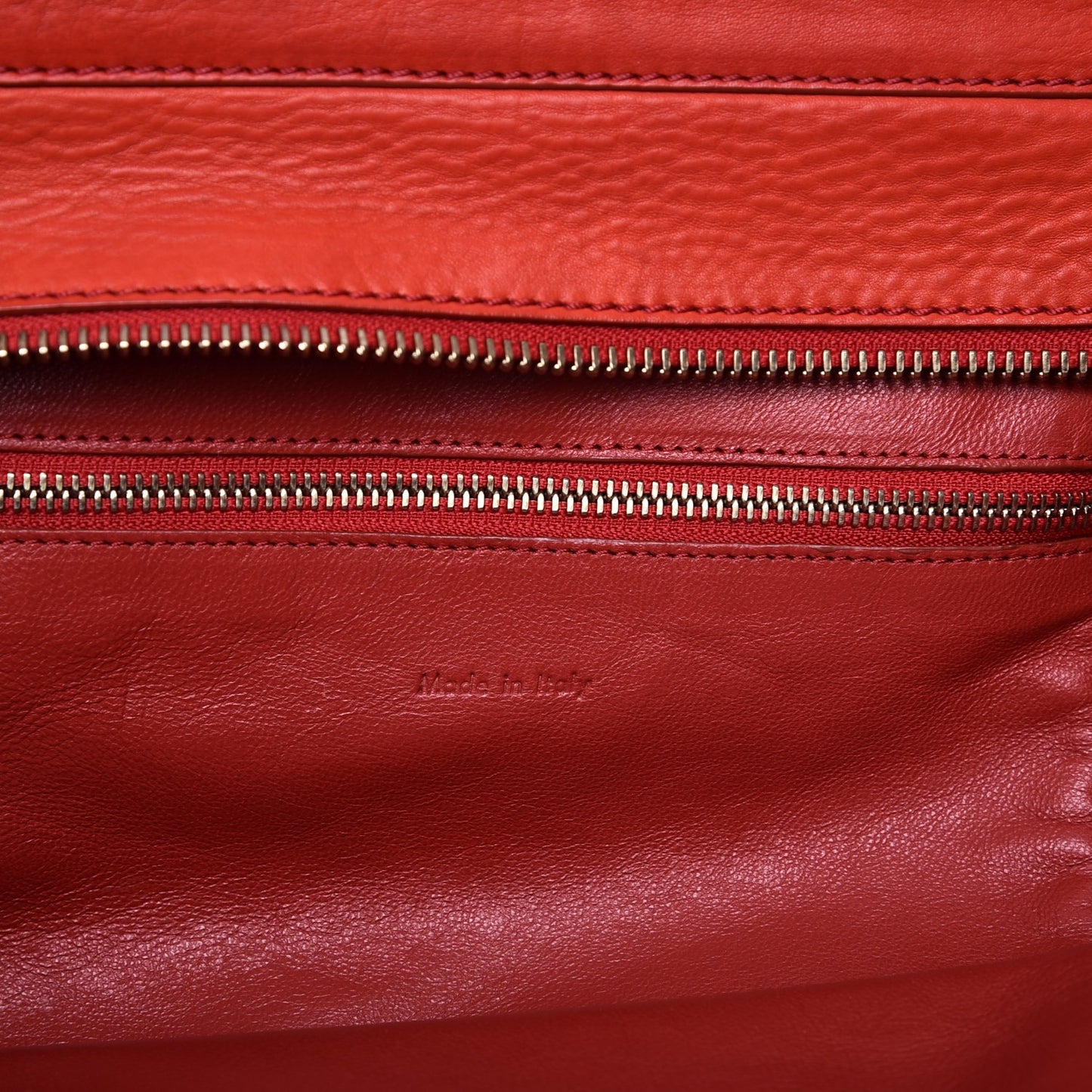 Calfskin Mini Luggage Vermillion