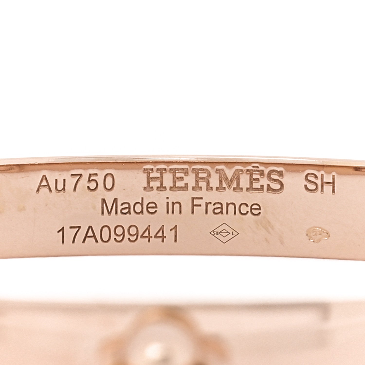 Hermes 18K Rose Gold PM Collier De Chien Bracelet SH 3 of 4