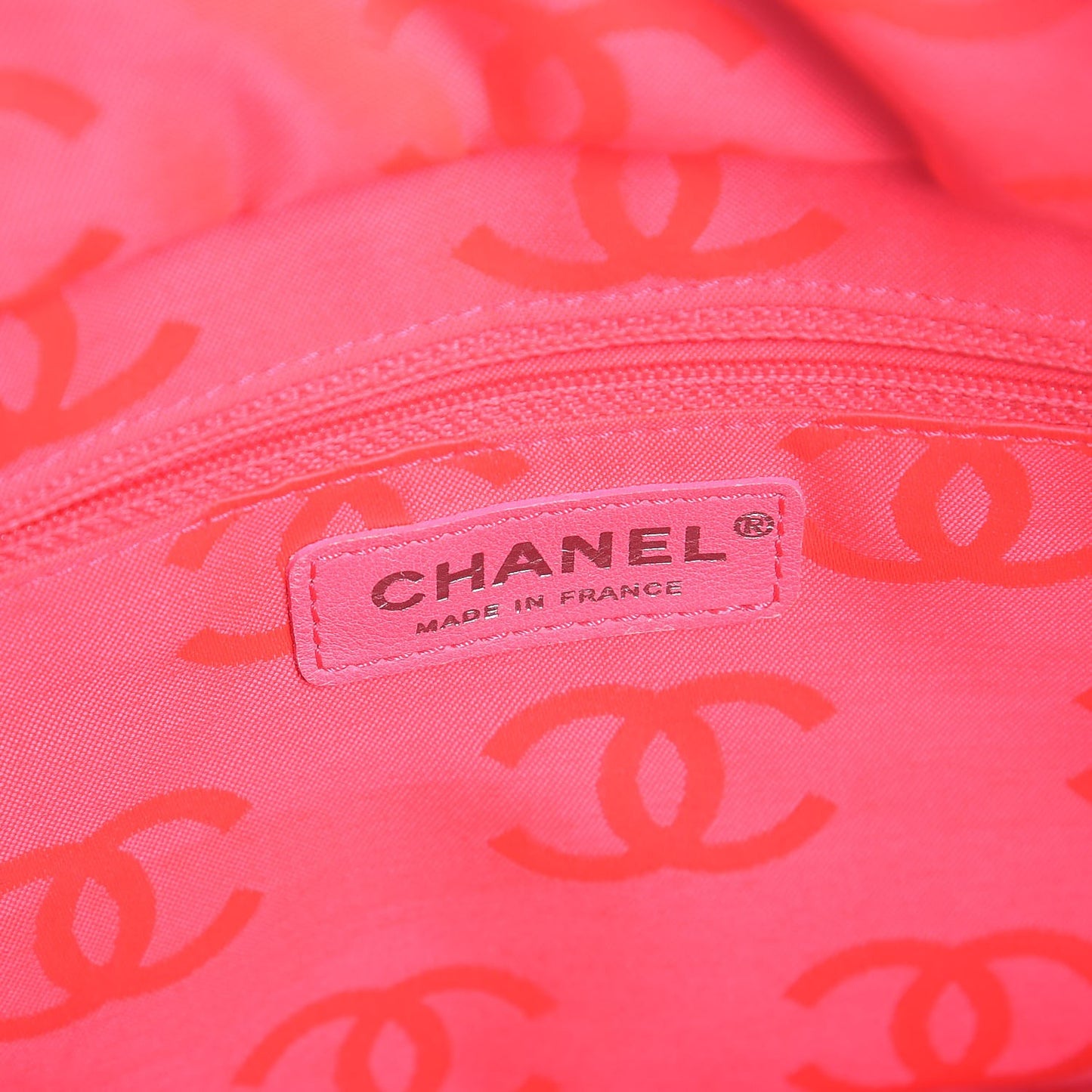 Calfskin Quilted Large Cambon Tote Black White