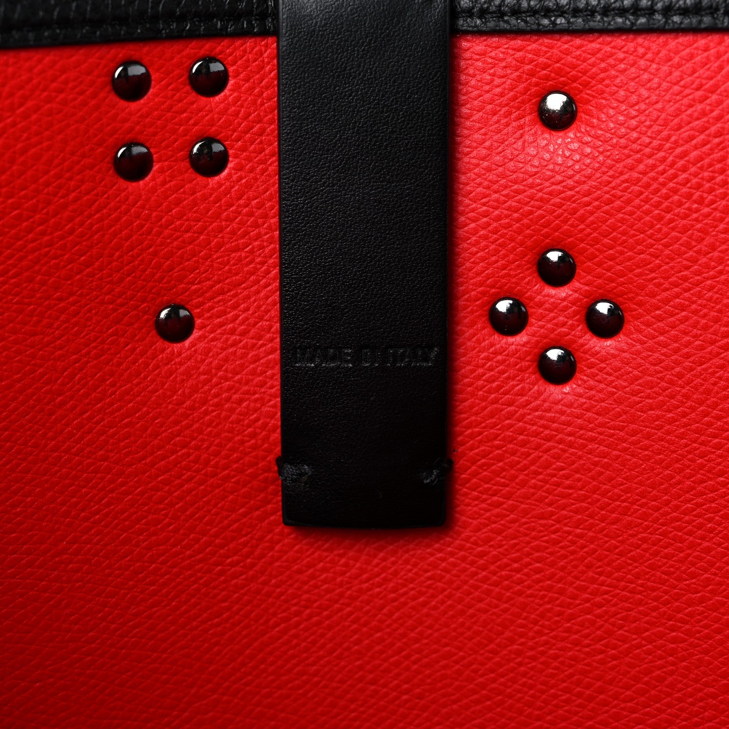 Christian Louboutin Calfskin Empire Spike Studded East West Cabata Tote Black 7 of 10