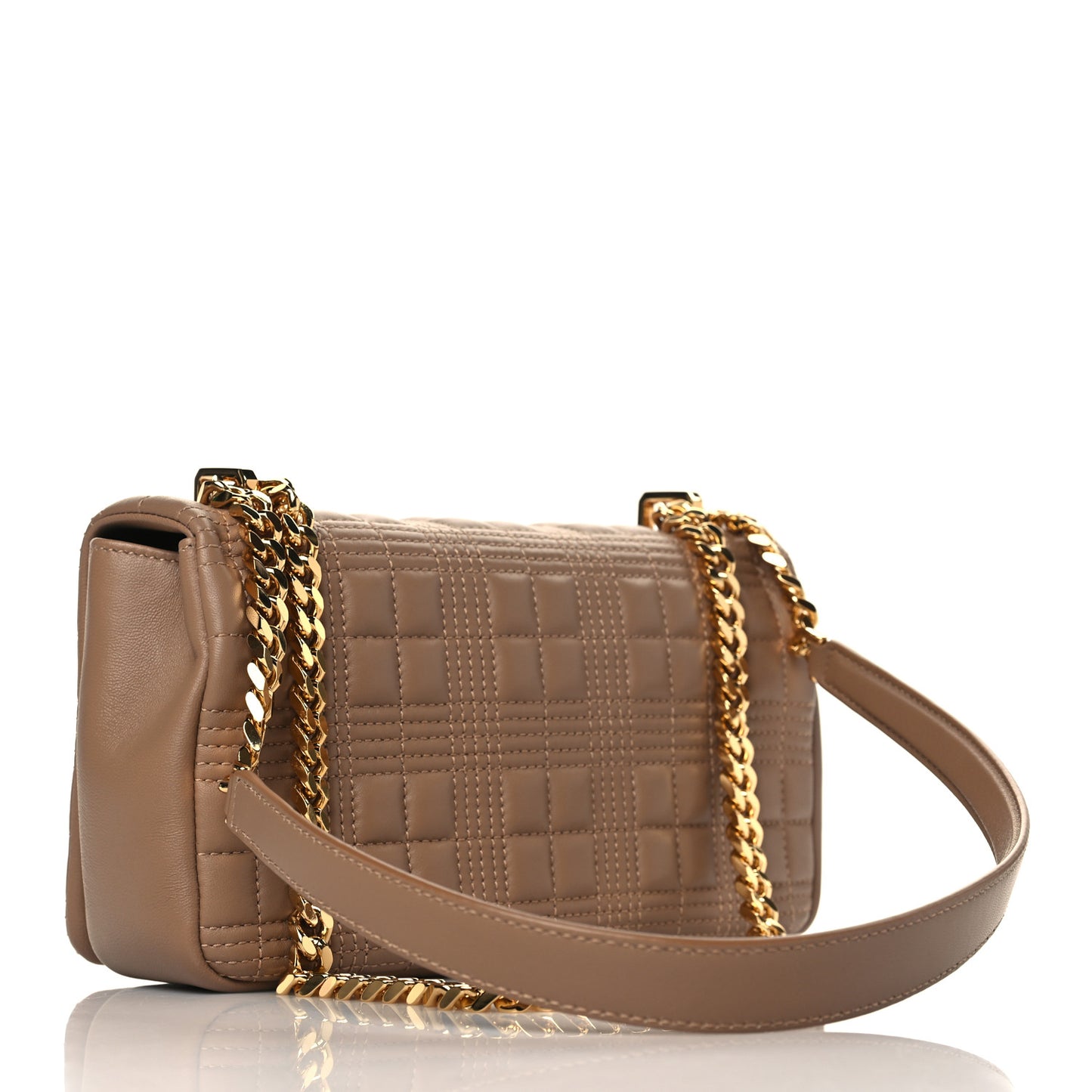 Lambskin Quilted Small Lola Bag Camel