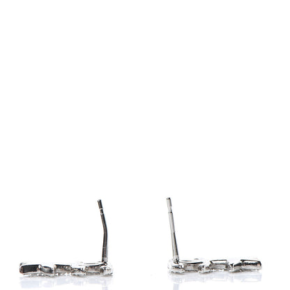 Chanel Crystal CC Star Earrings Silver 5 of 6