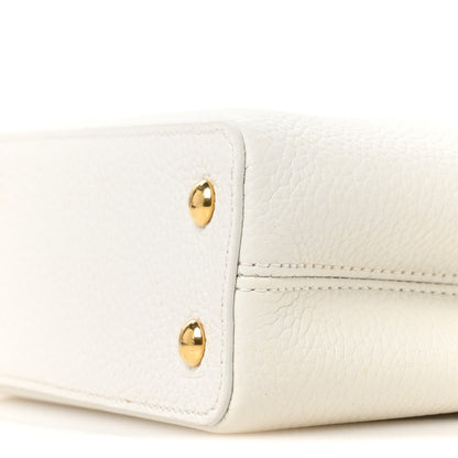 Louis Vuitton Taurillon Ayers Capucines Mini White Snow White 9 of 10