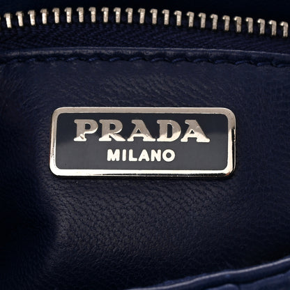 Prada Nappa Gaufre Sound Chain Flap Shoulder Bag Inchiostro 6 of 12