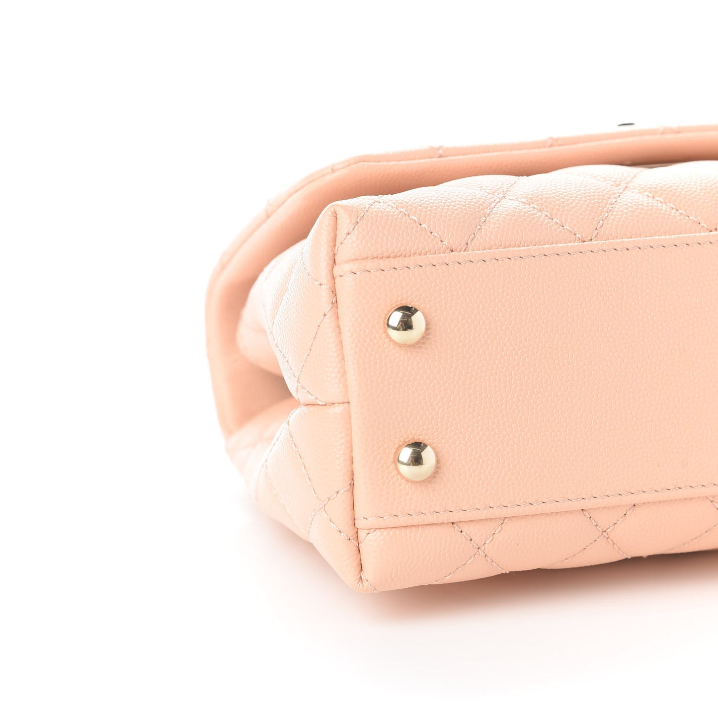 Caviar Quilted Mini Coco Handle Flap Light Pink