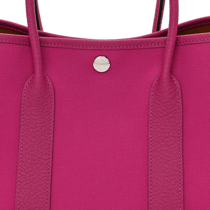 Hermes Toile Militaire Vache Country Verso Garden Party 30 TPM Magnolia Dune 6 of 11
