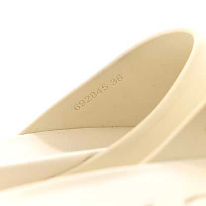 Gucci Soft Rubber Womens Interlocking G Platform 42mm Slide Sandals 36 Off White 6 of 7