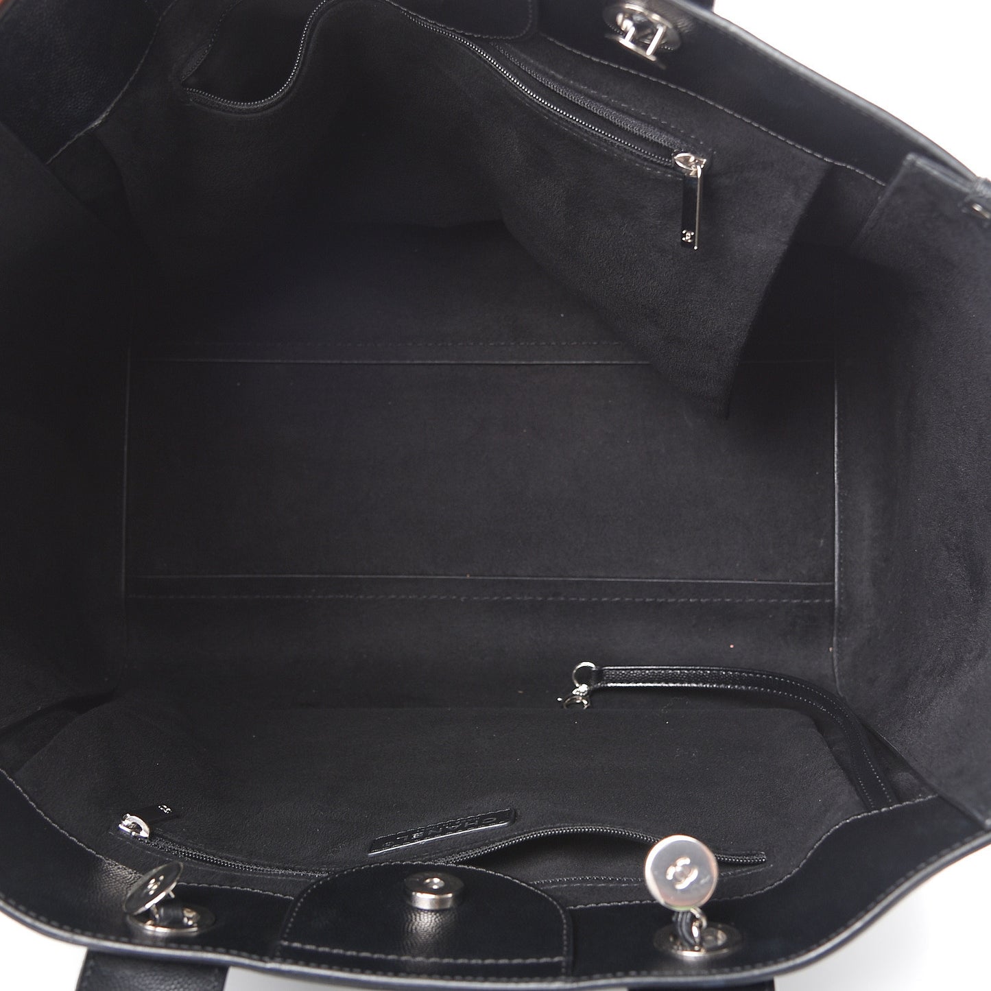 Caviar Medium Studded Deauville Tote Black