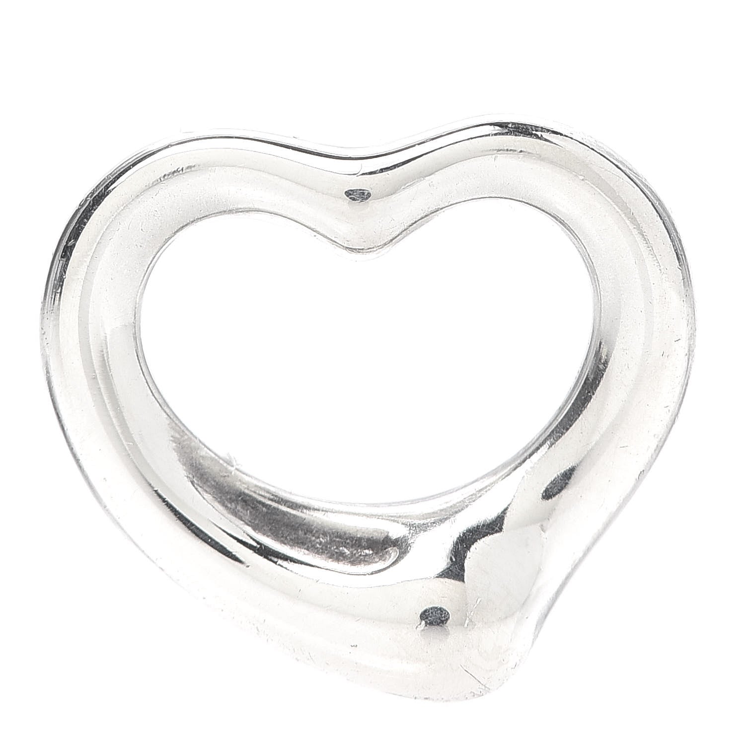 Tiffany Sterling Silver 16mm Elsa Peretti Open Heart Pendant 1 of 3