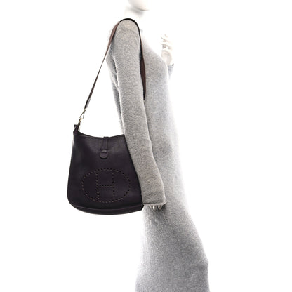 Hermes Taurillon Clemence Evelyne GM Raisin 2 of 9