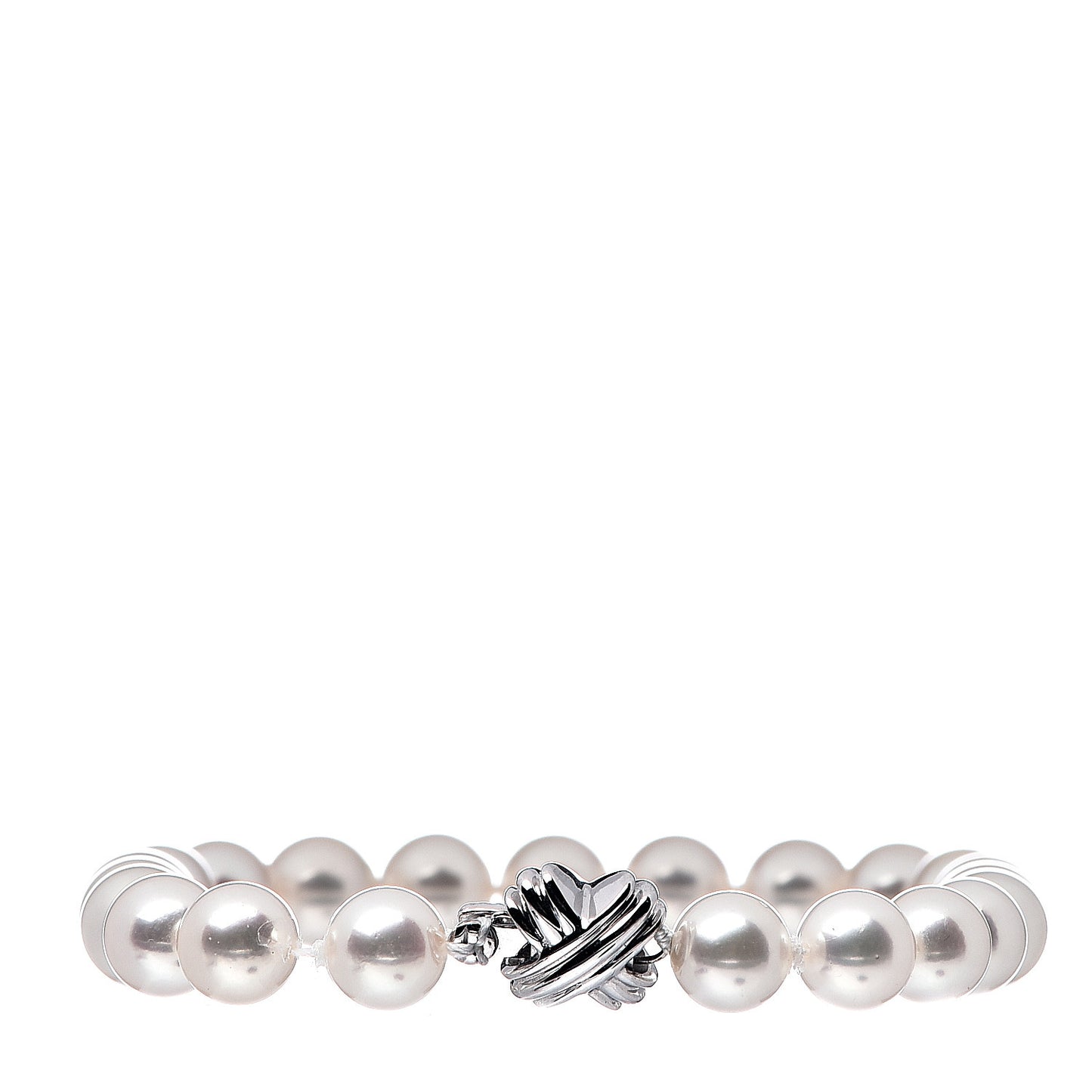18K White Gold Akoya Pearl 7-7.5mm Signature Bracelet
