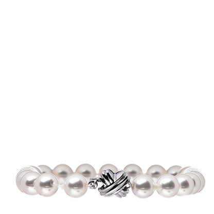 Tiffany 18K White Gold Akoya Pearl 7-7.5mm Signature Bracelet 3 of 4