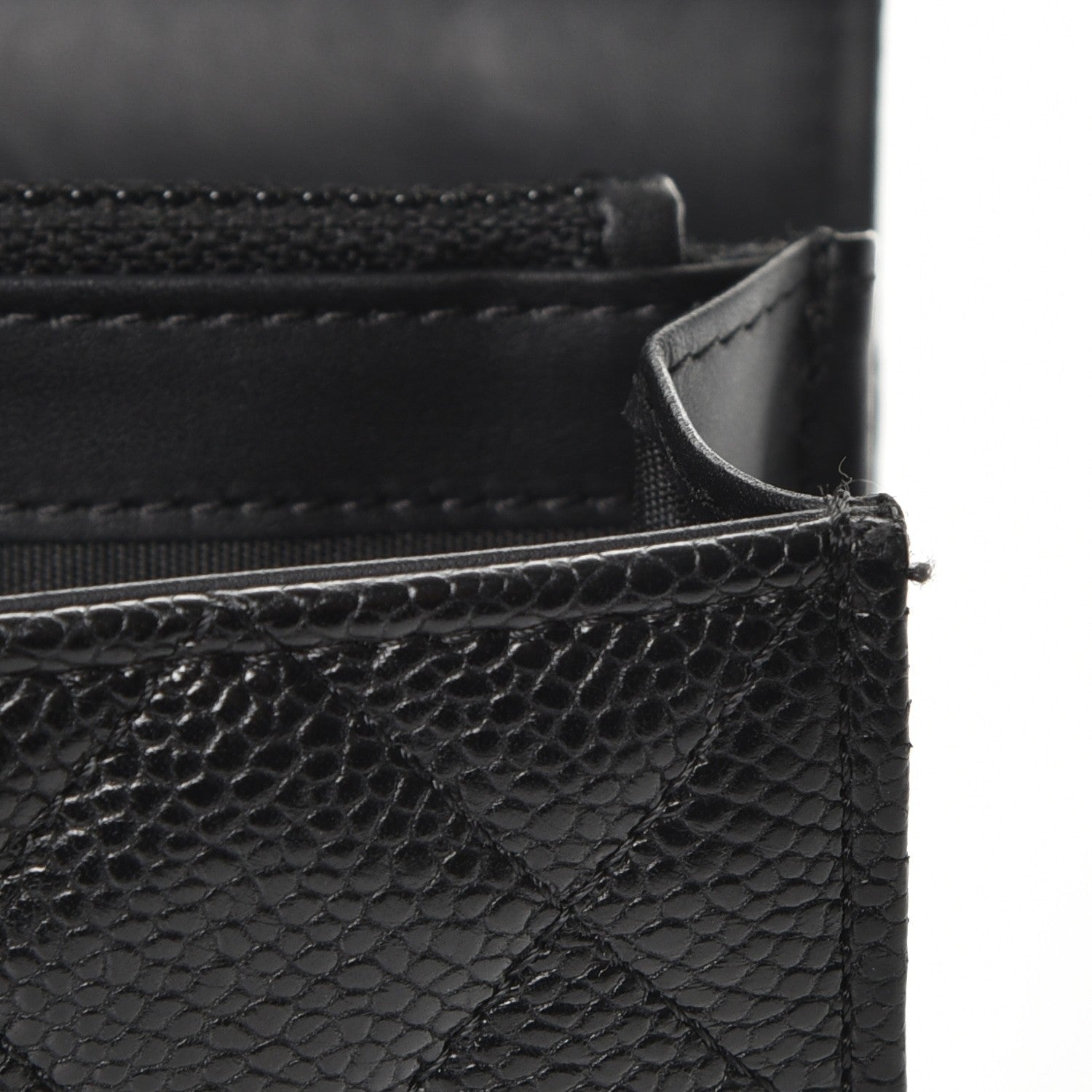 Chanel Caviar Quilted Boy Flap Wallet Black 10 of 12