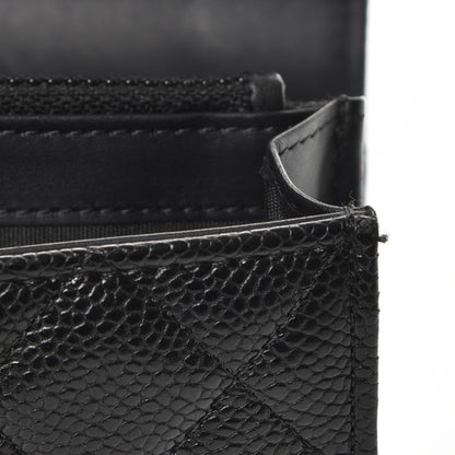 Chanel Caviar Quilted Boy Flap Wallet Black 10 of 12