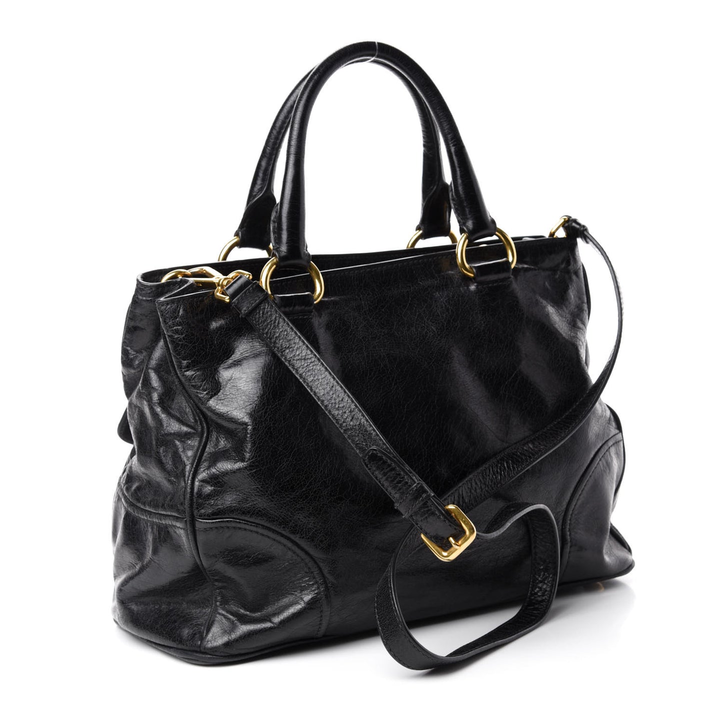 Glace Calfskin Tote Black