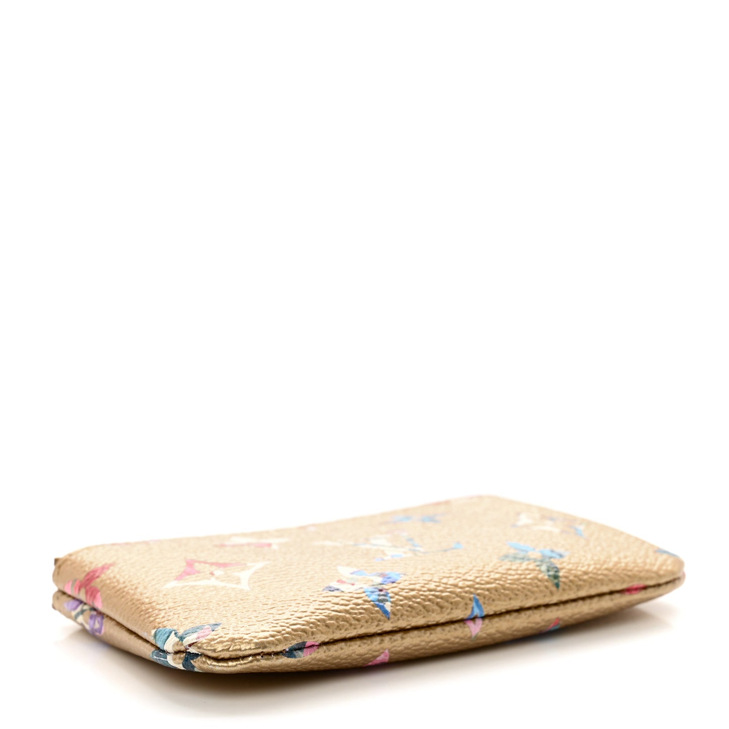 Metallic Monogram LV Garden Key Pouch Gold