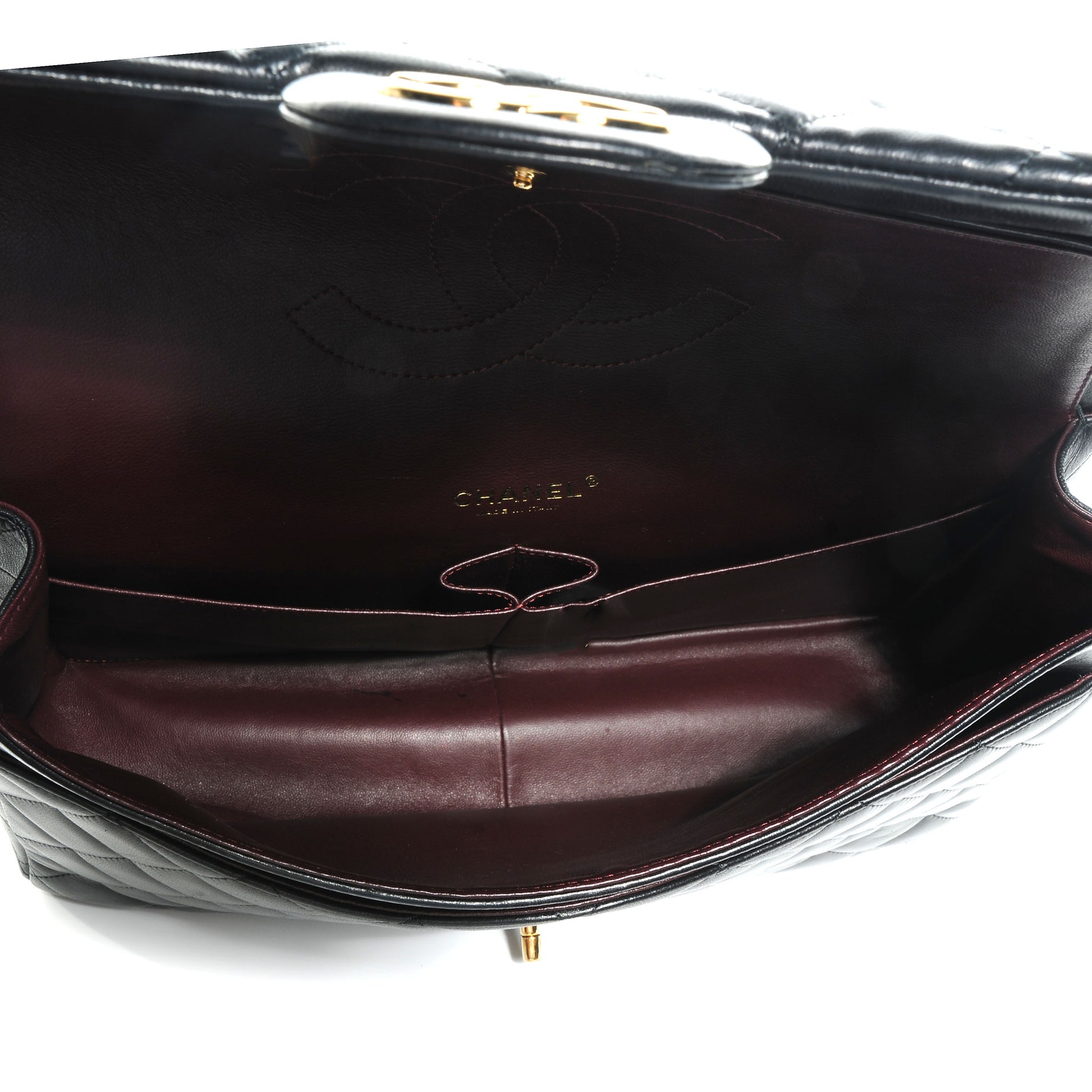 Chanel Lambskin Quilted Maxi Double Flap Black 6 of 9