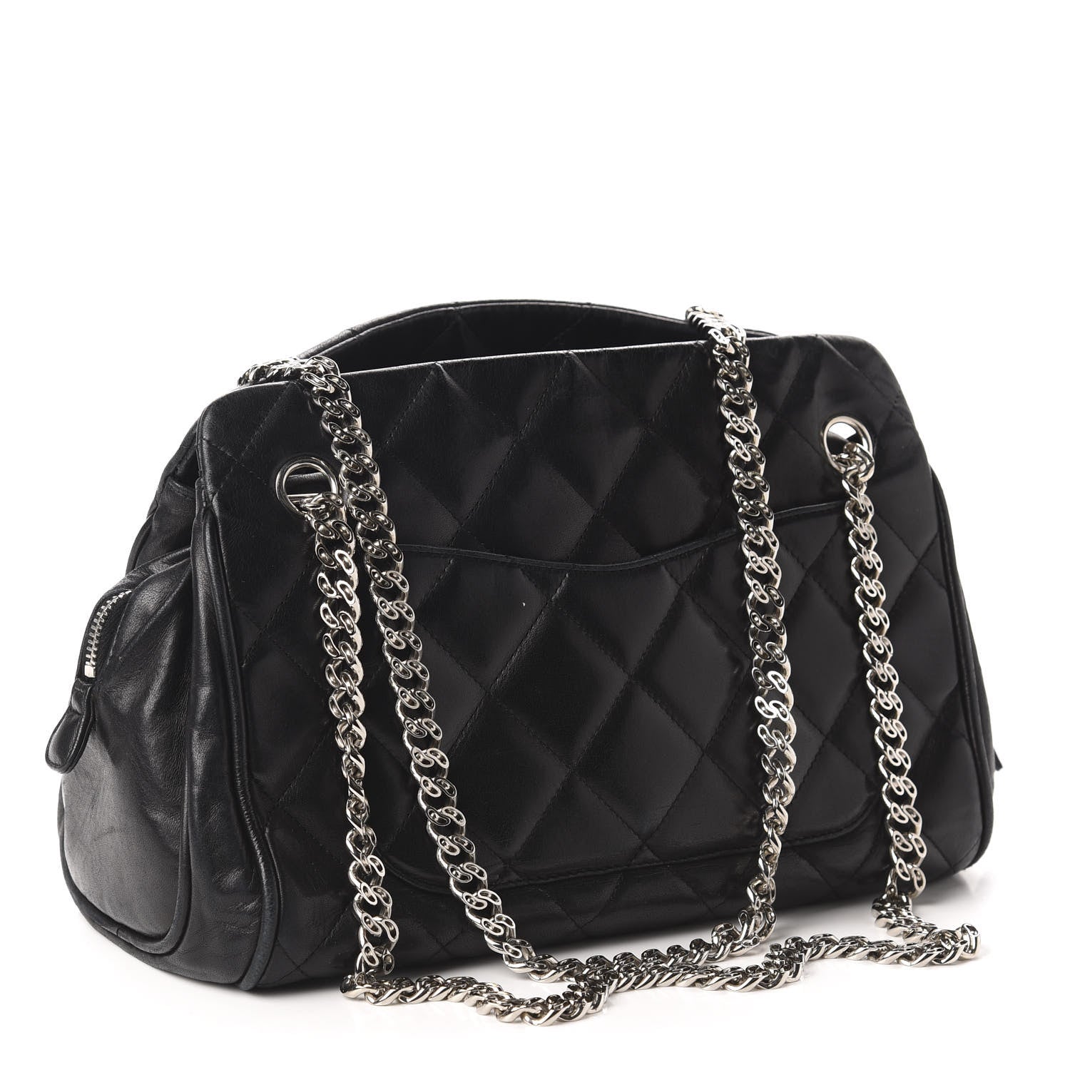 Chanel Lambskin Bijoux Chain Shopping Tote Black 3 of 10