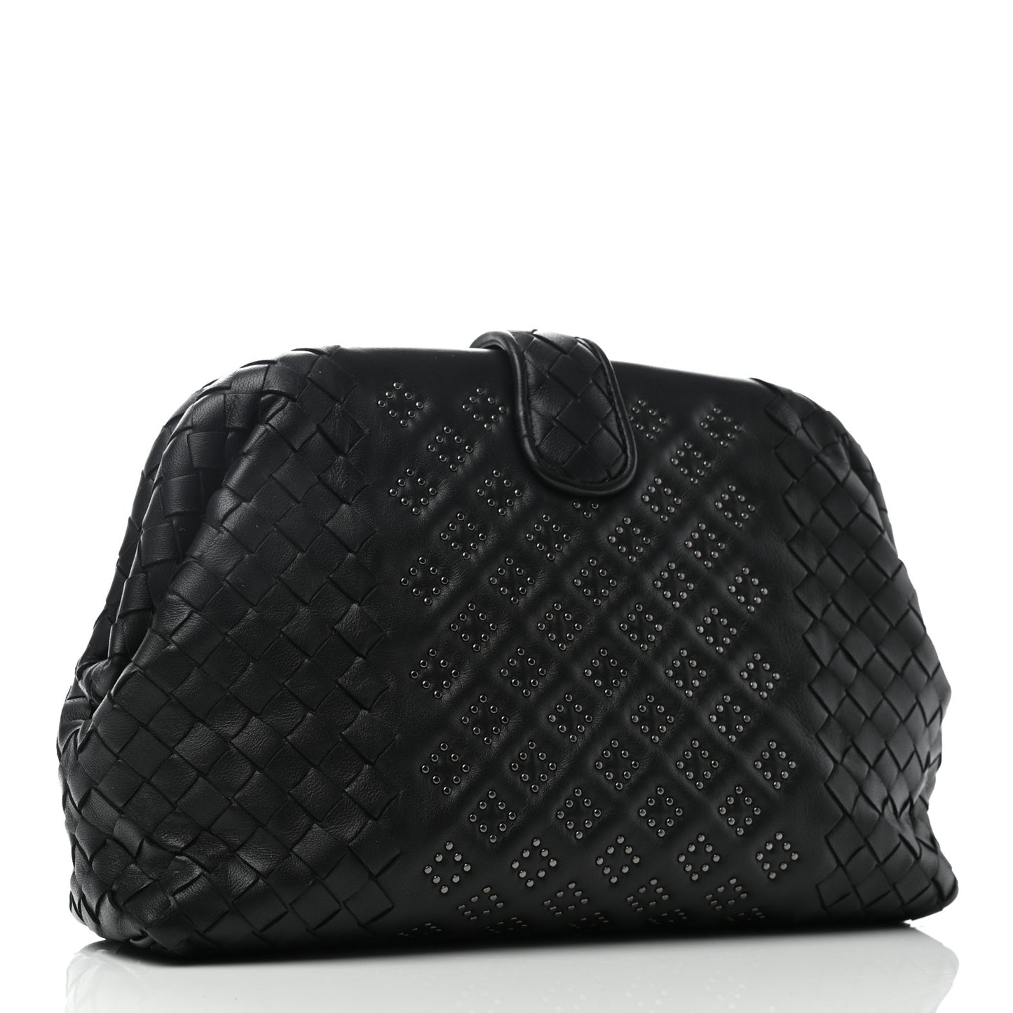 Nappa Intrecciato Studded The Lauren 1980 Clutch Black
